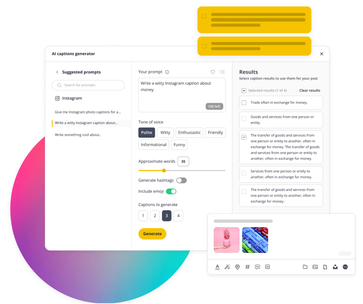 Handle all of your social media tasks from one place.